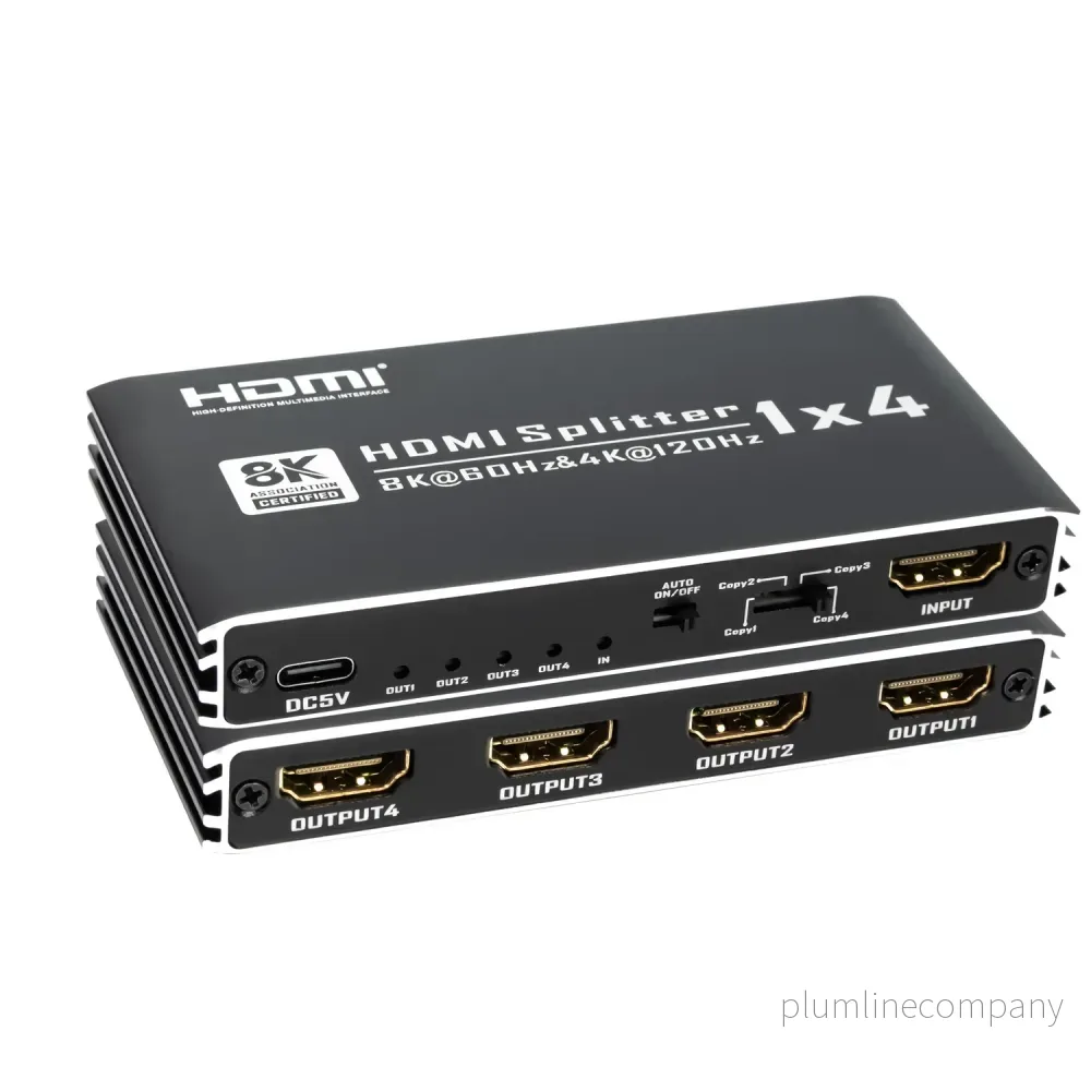 NÖRDIC 1 till 4 Splitter HDMI 2.1 8K60Hz 4K120Hz NÖRDIC 1 till 4 Splitter HDMI 2.1 8K60Hz 4K120Hz