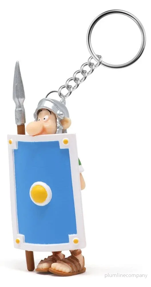 Asterix nyckelring med skräckslagen romersk legionär Asterix nyckelring med skräckslagen romersk legionär