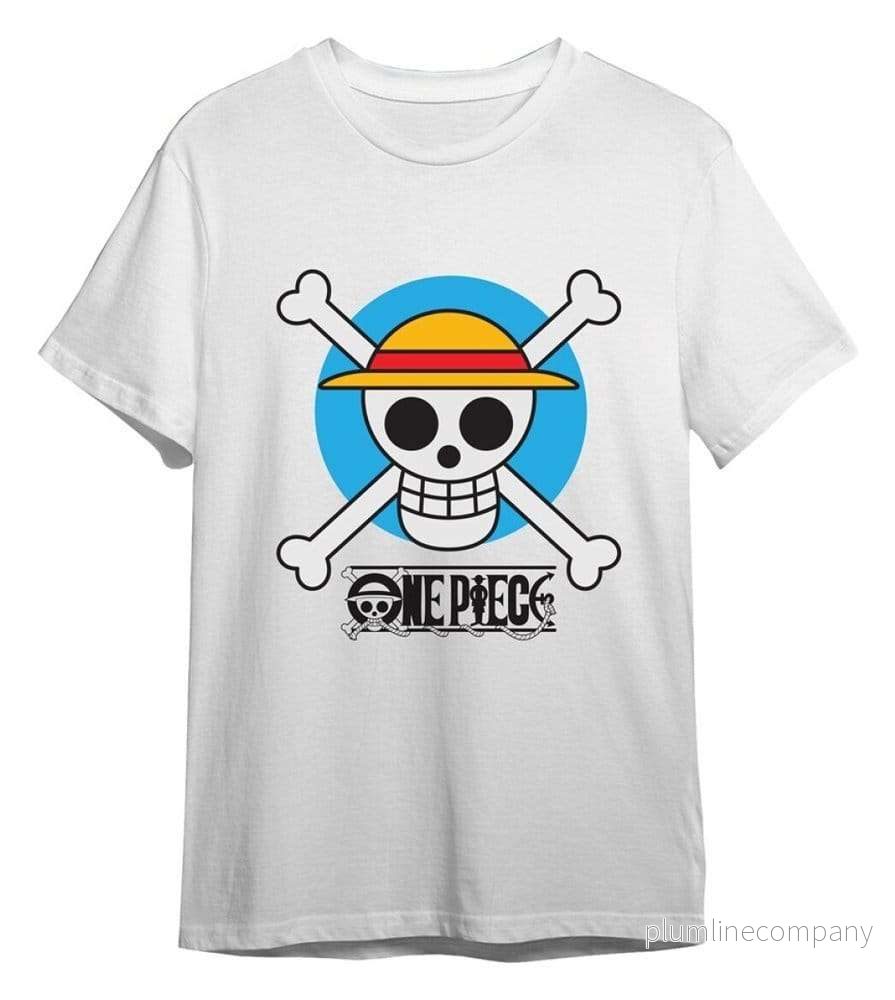 One Piece T-shirt Circle Skull Vit One Piece T-shirt Circle Skull Vit