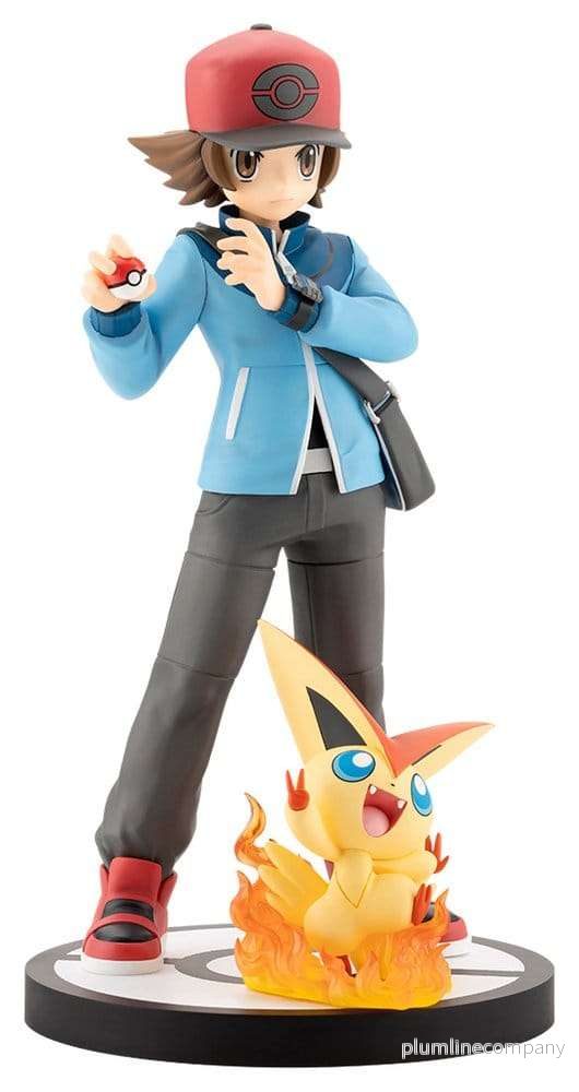 Pokémon ARTFX J PVC-figur 1/8 Hilbert med Victini 20 cm