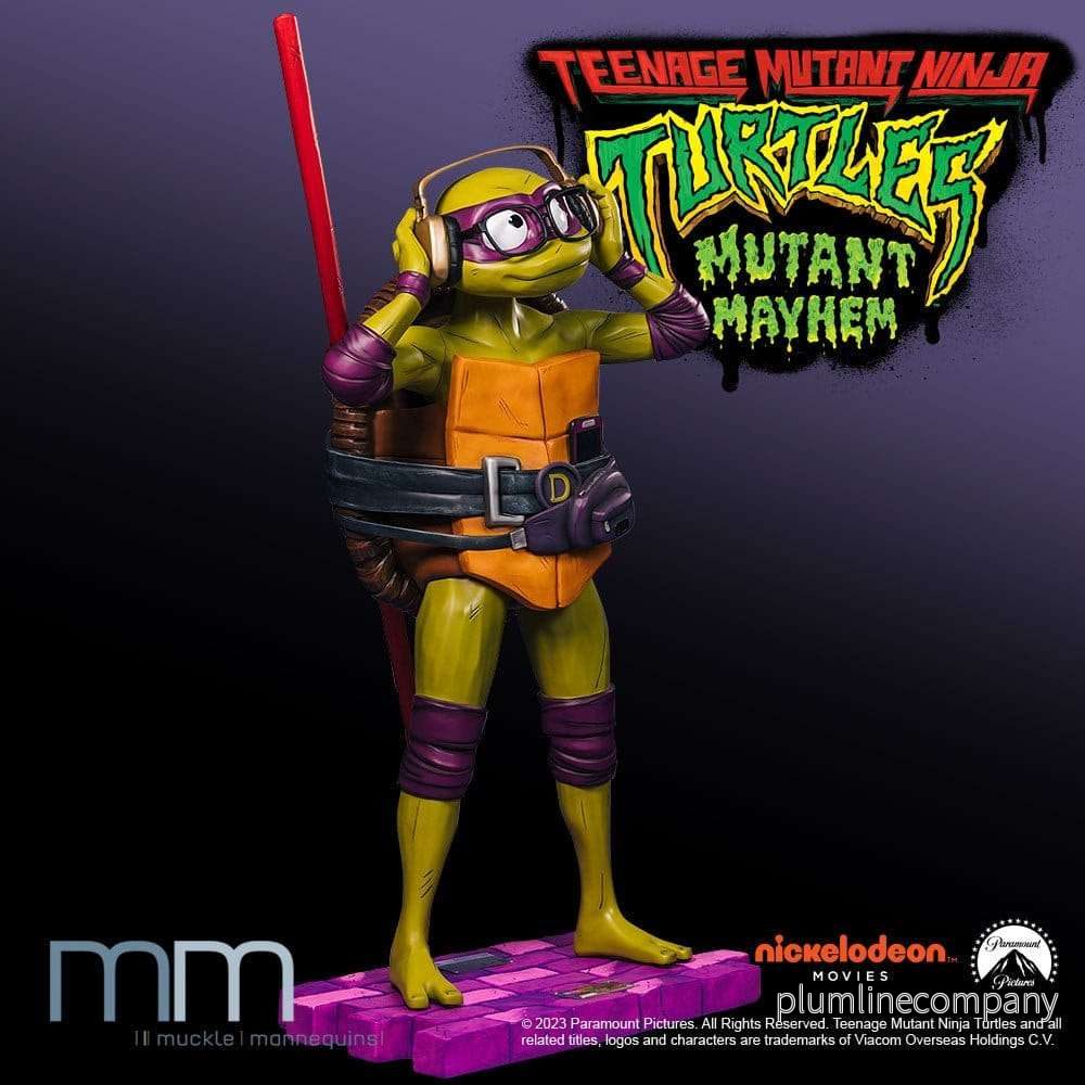 Teenage Mutant Ninja Turtles: Mutant Mayhem staty i naturlig storlek Donatello 170 cm - Bild 3