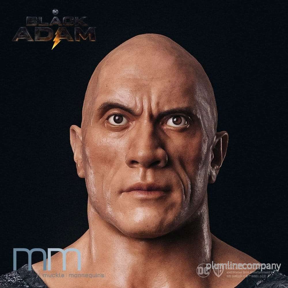 Black Adam silikonhuvud i naturlig storlek