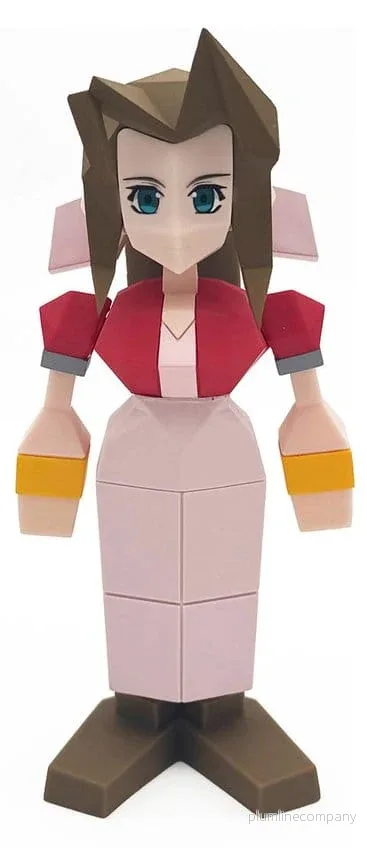 Final Fantasy VII Polygonfigur Aerith Gainsborough, cirka 14 cm hög