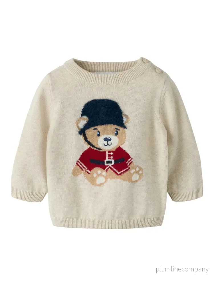 Stickad Jultröja – Peyote Melange – NBMRISO LS KNIT Stickad Jultröja – Peyote Melange – NBMRISO LS KNIT