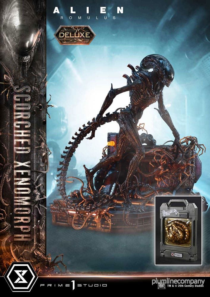 Alien: Romulus Museum Masterline XL staty 1/3 Scorched Xenomorph Deluxe Bonus Version 98 cm Alien: Romulus Museum Masterline XL staty 1/3 Scorched Xenomorph Deluxe Bonus Version 98 cm
