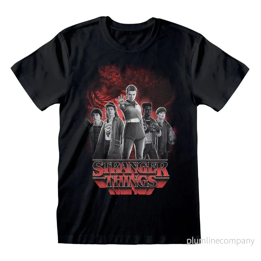 Stranger Things T-Shirt med Vecna i svart och vitt Stranger Things T-Shirt med Vecna i svart och vitt