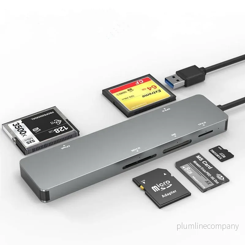 NÖRDIC USB-A 3.0 Kortläsare 5 Slot CFast, CF, SD 4.0, MicroSD 4.0, MS UHS-I NÖRDIC USB-A 3.0 Kortläsare 5 Slot CFast, CF, SD 4.0, MicroSD 4.0, MS UHS-I