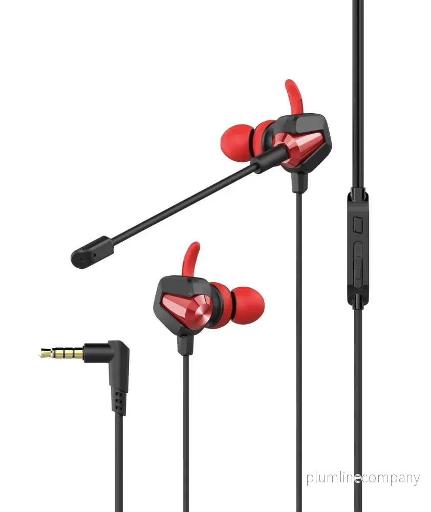 NÖRDIC Headset med löstagbar och böjbar mikrofon och volymkontrol röd 3,5mm stereo svart NÖRDIC Headset med löstagbar och böjbar mikrofon och volymkontrol röd 3,5mm stereo svart