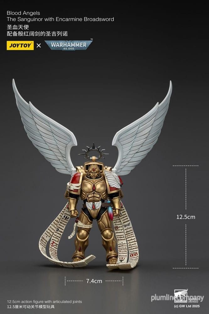 Warhammer 40,000 Action Figur 1/18 Blood Angels The Sanguinor med Encarmine Broadsword 12 cm - Bild 3