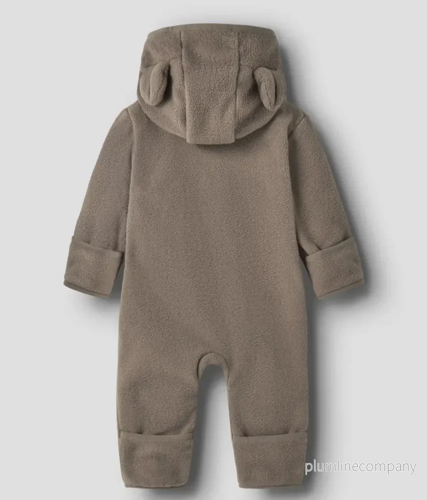 Fleeceoverall för Baby - Walnut - NBNMEEKO FLEECE SUIT MELANGE NOOS - Bild 2
