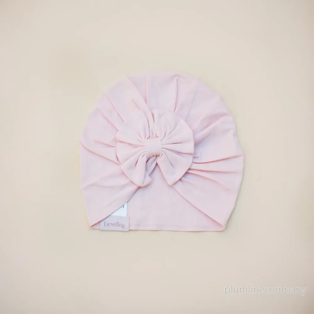 Lieveling Rosett Turban Ekologisk Bomull Peach Pink Lieveling Rosett Turban Ekologisk Bomull Peach Pink