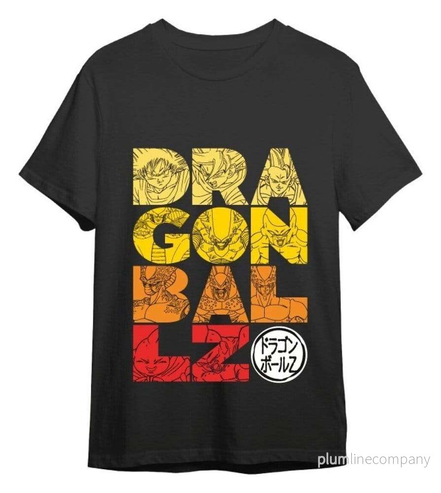 Dragon Ball T-shirt Letters svart Dragon Ball T-shirt Letters svart