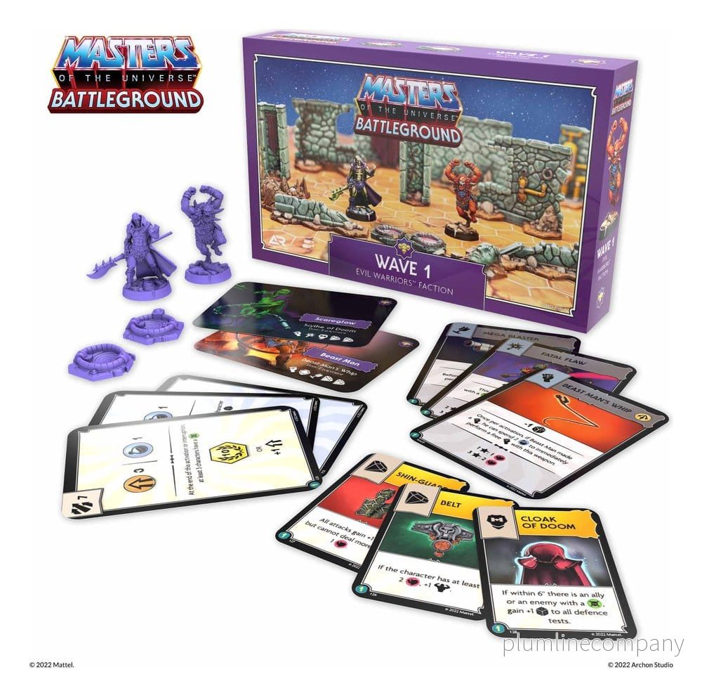 Masters of the Universe: Battleground Miniatyrspel Våg 1: Ondska Krigare Fraktion *Engelska Versionen* Masters of the Universe: Battleground Miniatyrspel Våg 1: Ondska Krigare Fraktion *Engelska Versionen*