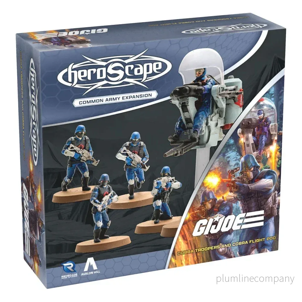 G.I.Joe Heroscape Arméutvidgning Cobra Troopers & Cobra Flight Pod (Vanlig) – Engelsk Version