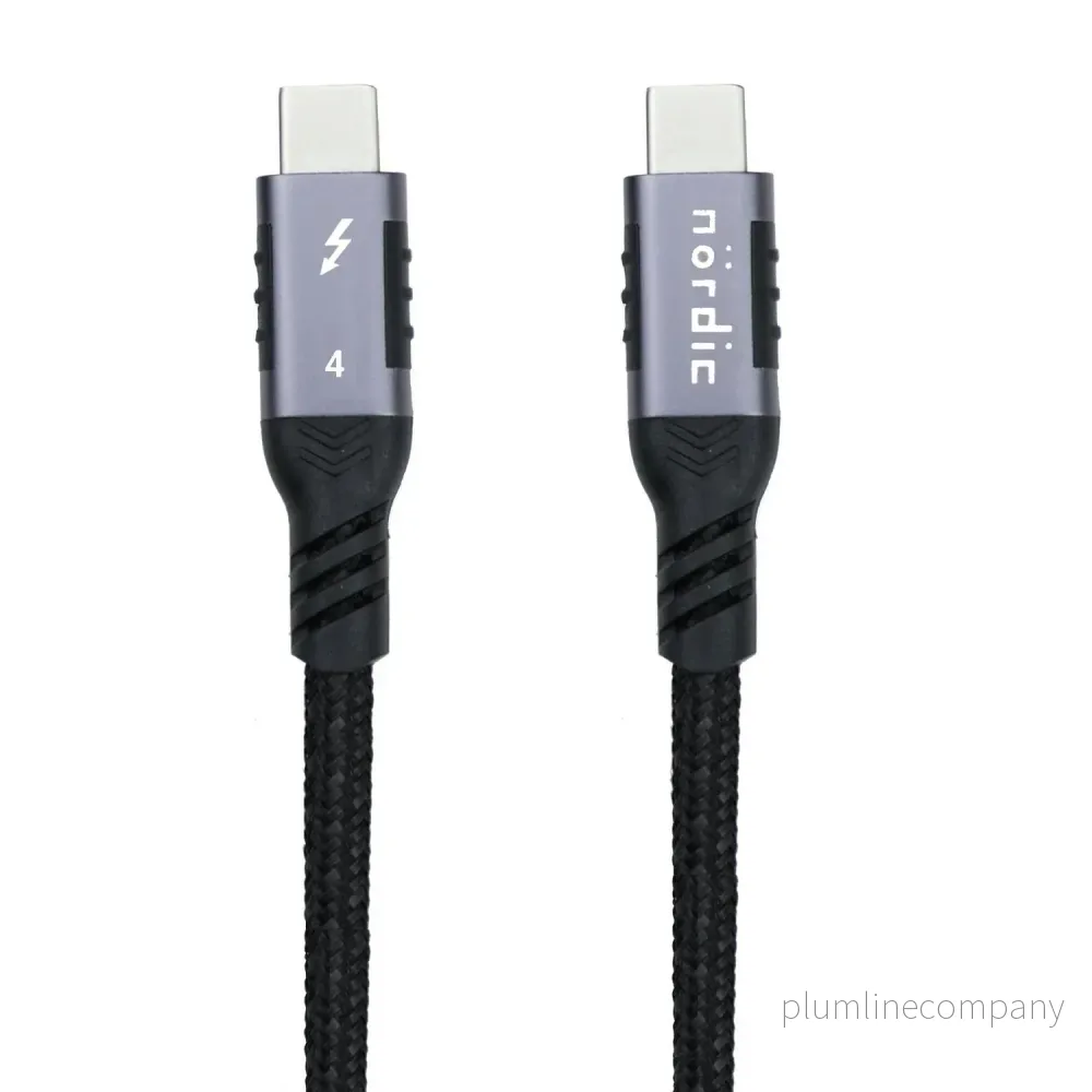 NÖRDIC 25cm Thunderbolt 4 USB-C kabel 40Gbps 100W laddning 8K video kompatibel med USB 4 och Thunderbolt 3 NÖRDIC 25cm Thunderbolt 4 USB-C kabel 40Gbps 100W laddning 8K video kompatibel med USB 4 och Thunderbolt 3