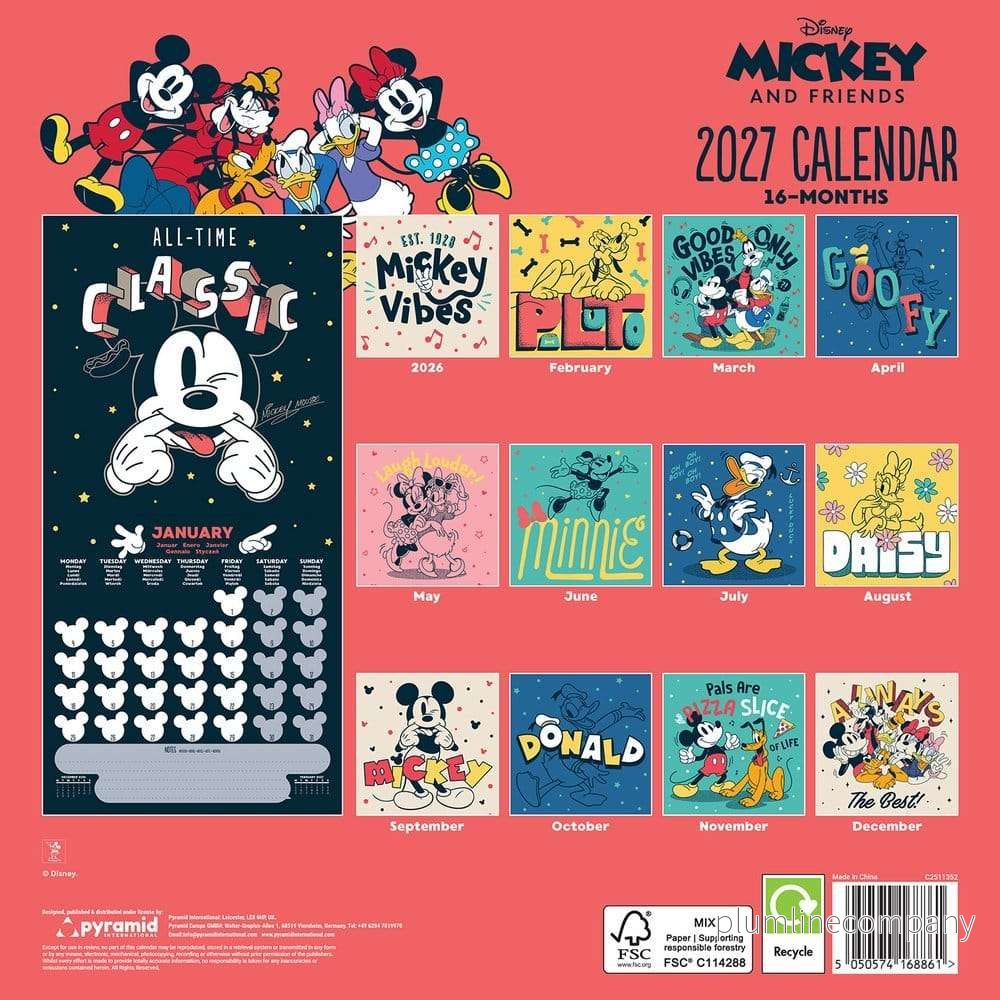Mickey & Friends Kalender 2027 30 x 30 cm - Bild 2