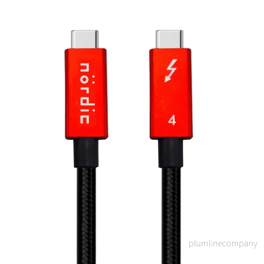 NÖRDIC 1m Thunderbolt 4 USB-C kabel 40Gbps 100W laddning 8K video kompatibel med USB 4 och Thunderbolt 3 NÖRDIC 1m Thunderbolt 4 USB-C kabel 40Gbps 100W laddning 8K video kompatibel med USB 4 och Thunderbolt 3