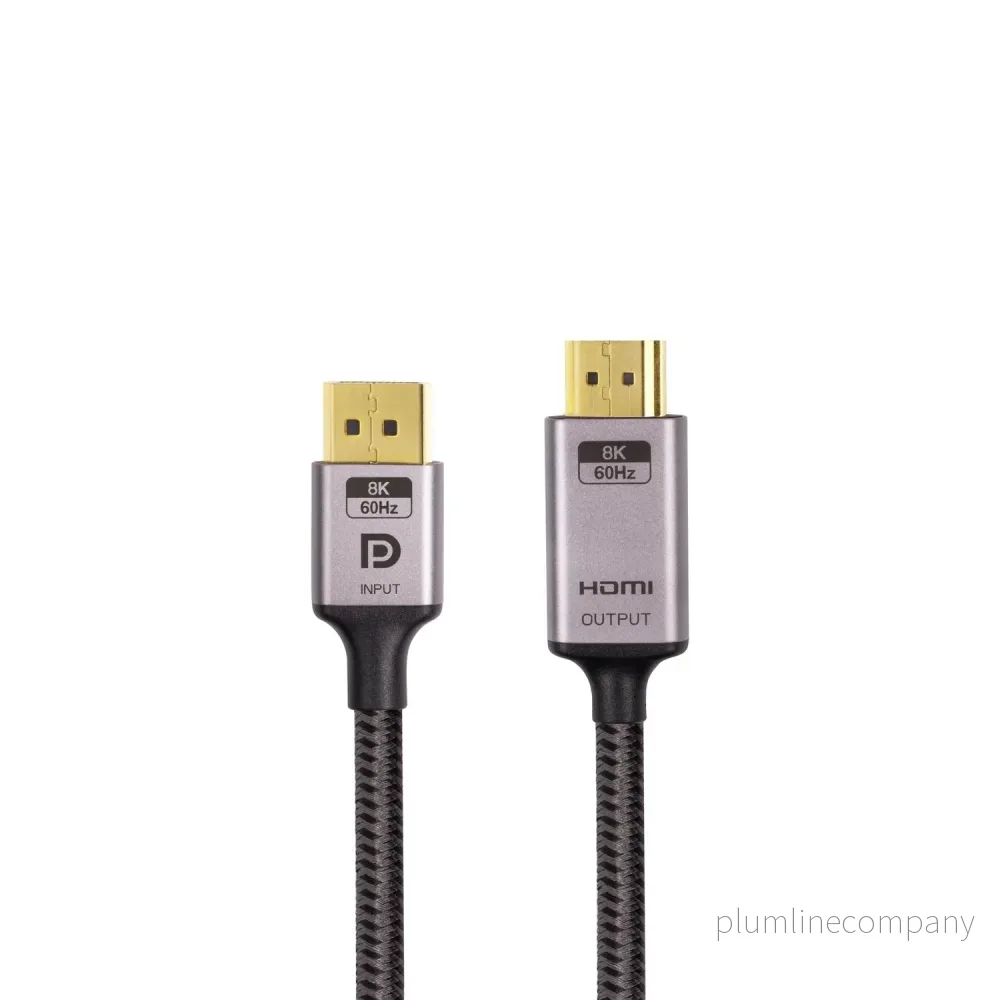 NÖRDIC 2m Displayport 1.4 till HDMI 2.1 8K60Hz 4K120/144Hz Dynamic HDR 32.4Gbps Dolby ATMOS NÖRDIC 2m Displayport 1.4 till HDMI 2.1 8K60Hz 4K120/144Hz Dynamic HDR 32.4Gbps Dolby ATMOS