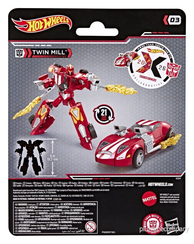 Transformers Samarbets Hot Wheels x Transformers Deluxe Klass Actionfigur Twin Mill 13 cm - Bild 2