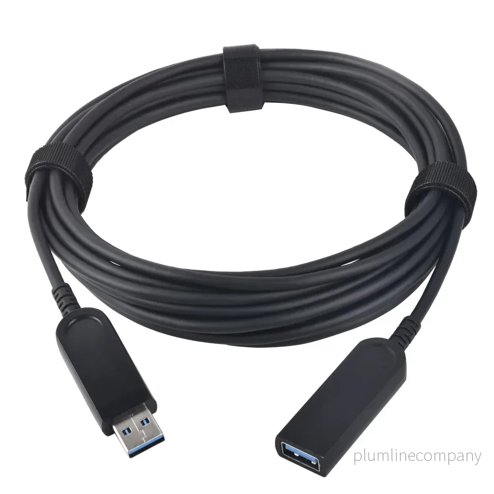 NÖRDIC 10m Aktiv AOC Fiber kabel 10Gbps USB 3.2 A hane till USB3.2 A hona USB 3.2 förlängningskabel - Bild 2