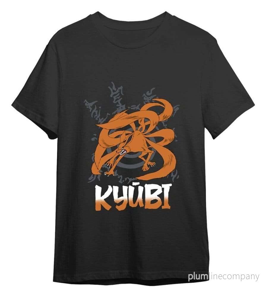 Naruto T-shirt Kyubi svart Naruto T-shirt Kyubi svart