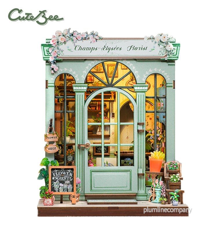 Miniatyrhus Modellset Champs-Élysées Florist 18 x 16 cm