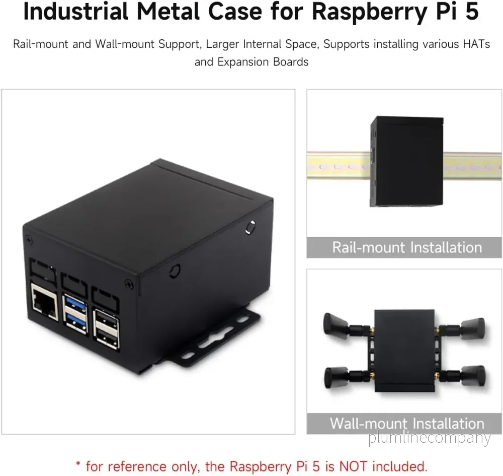 Waveshare industriellt metallchassi (D) för Raspberry Pi 5 - Bild 2