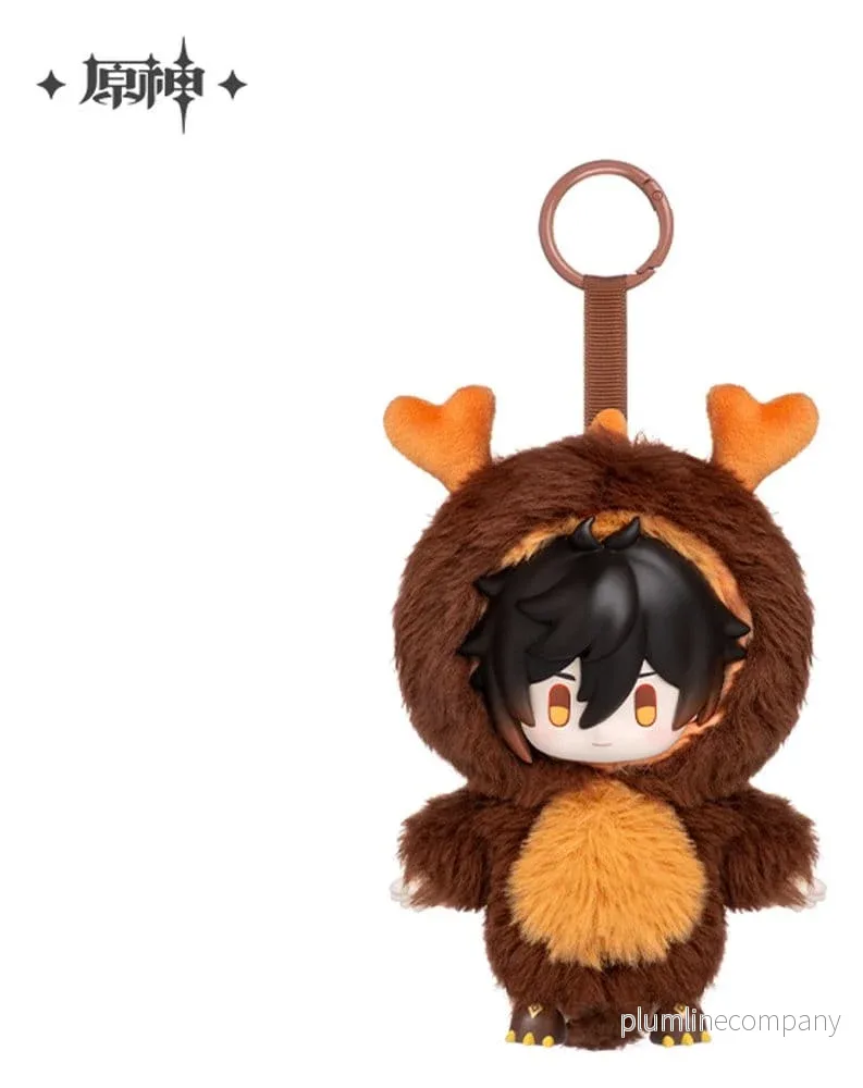 Genshin Impact Winter Nesting Series Vinyl gosedjur Nyckelring Zhongli 15 cm