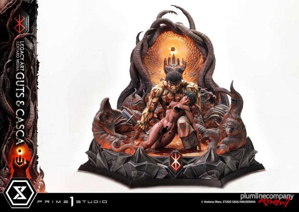 Berserk Ultimate Legacy Art Kentaro Miura Staty 1/4 Guts & Casca 72 cm