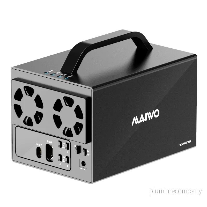 Maiwo K35274A Quad Bay 3,5" SATA HDD-kabinett USB-C Gen2 10G Windows 10/11 MacOS - Bild 2