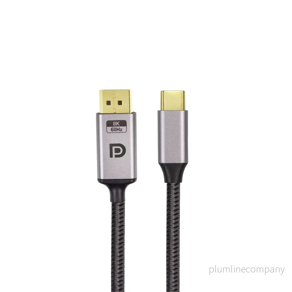 NÖRDIC 2m USBC to DP 1.4 kabel 8K30Hz 4K120Hz 32,4Gbps HBR3 HDR10
