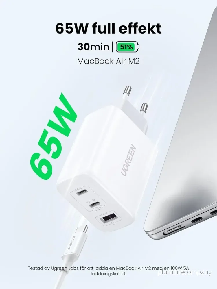 UGREEN USB-C Laddare 65W - Bild 3