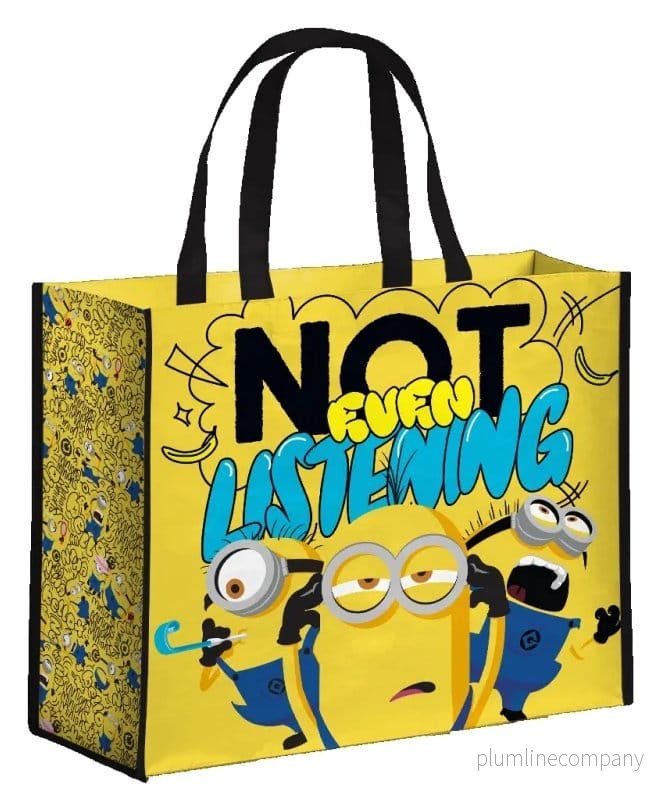Minions Shopping Bag Not Listening – Miljövänlig och Rymlig Återanvändbar Kasse Minions Shopping Bag Not Listening – Miljövänlig och Rymlig Återanvändbar Kasse