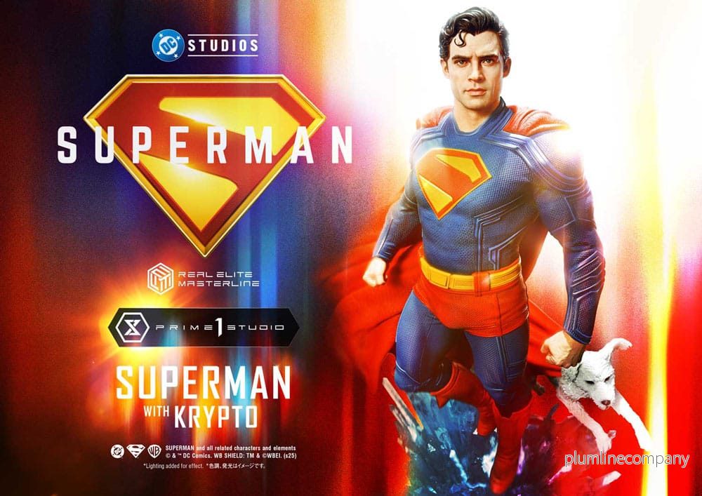 Superman (2025) Real Elite Masterline Series staty 1/3 Superman med Krypto 95 cm - Bild 3