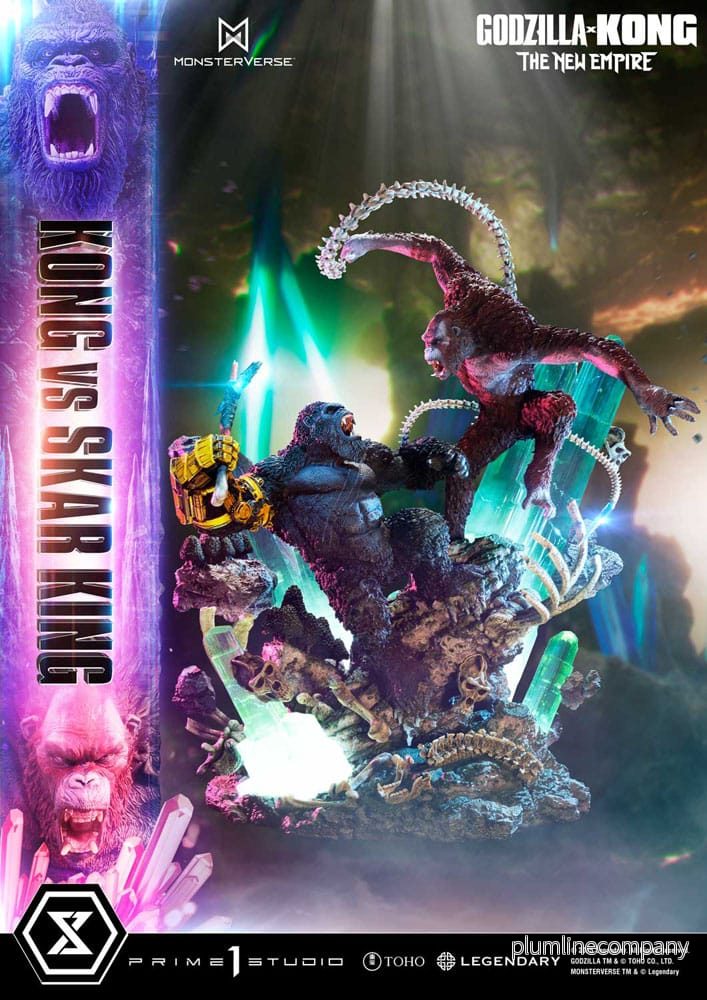 Godzilla x Kong: The New Empire Ultimate Diorama Masterline Series staty Kong vs Skar King 104 cm - Bild 3