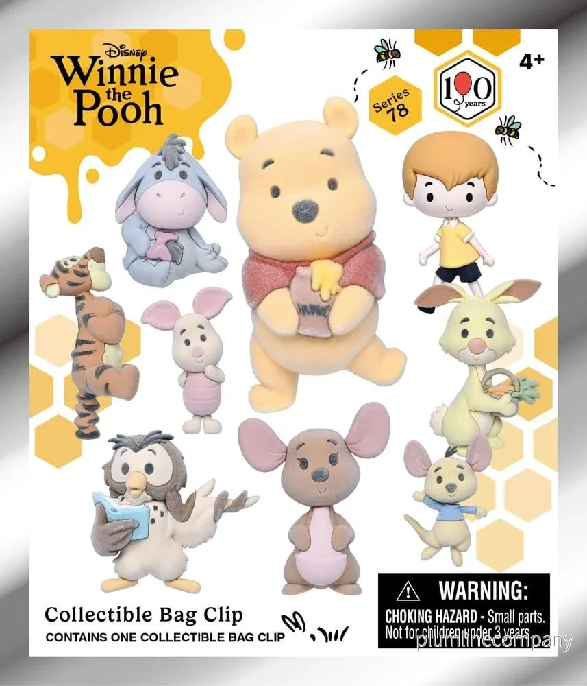 Winnie the Pooh 100th Anniversary 3D PVC Bag Clips Series 78 Blind Bag Display (24) (Flocked) - Bild 2