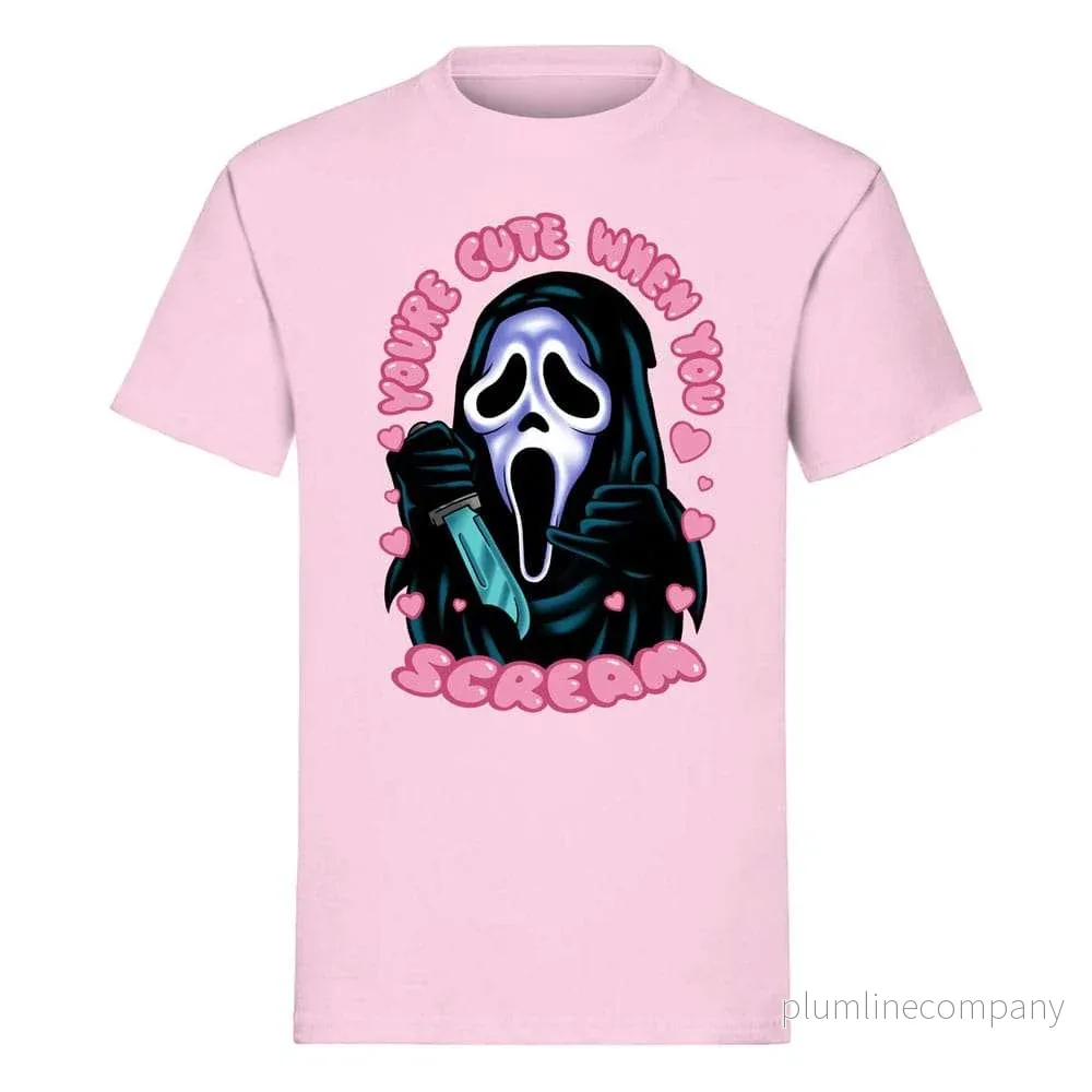 Scream T-shirt Ghost Face You’re Cute When You Scream Scream T-shirt Ghost Face You’re Cute When You Scream