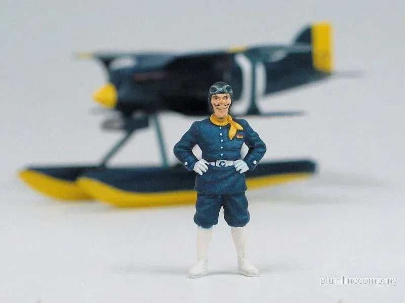 Porco Rosso Modellkit med Figur 1/48 Curtiss R3C-0 Seaplan & Curtis - Bild 2