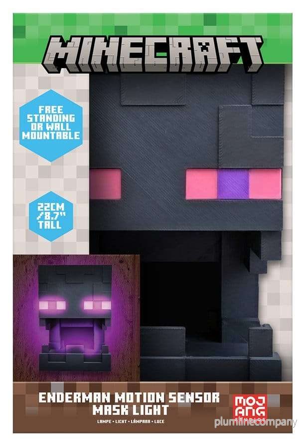 Minecraft Light Enderman Mask med rörelsesensor 25 cm