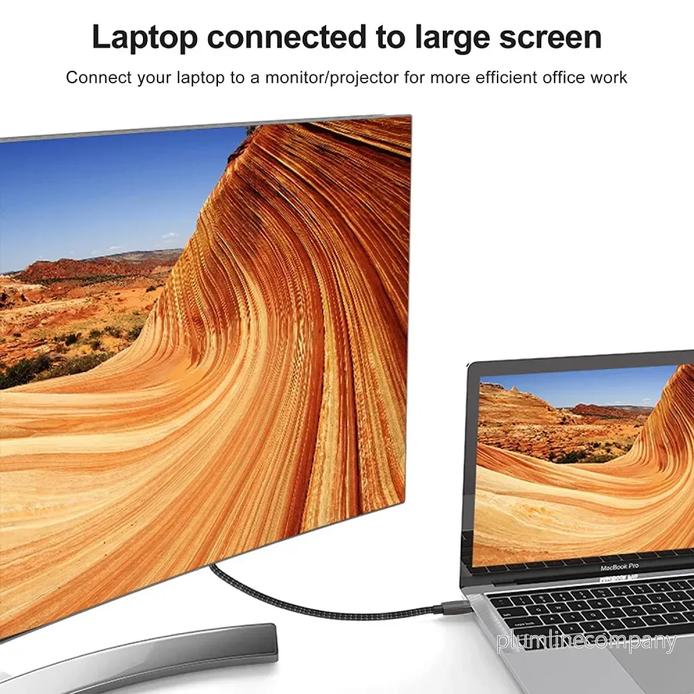 NÖRDIC 3m kabel USB-C till HDMI 2.1 8K30Hz 4K120Hz 48Gbps HDR Kompatibel med Thunderbolt 3 och 4 - Bild 3