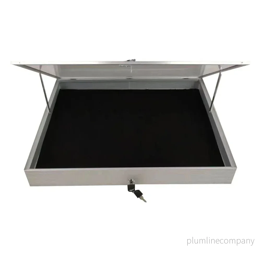 Evoretro Aluminium Display Case Silver - Låsbart Vitrinskåp - Bild 2