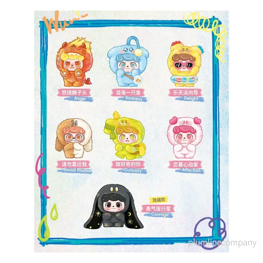 QKid: Emotionella Håriga Monster Serie Blind Box Figur 12 - 14 cm Display (6) - Bild 3