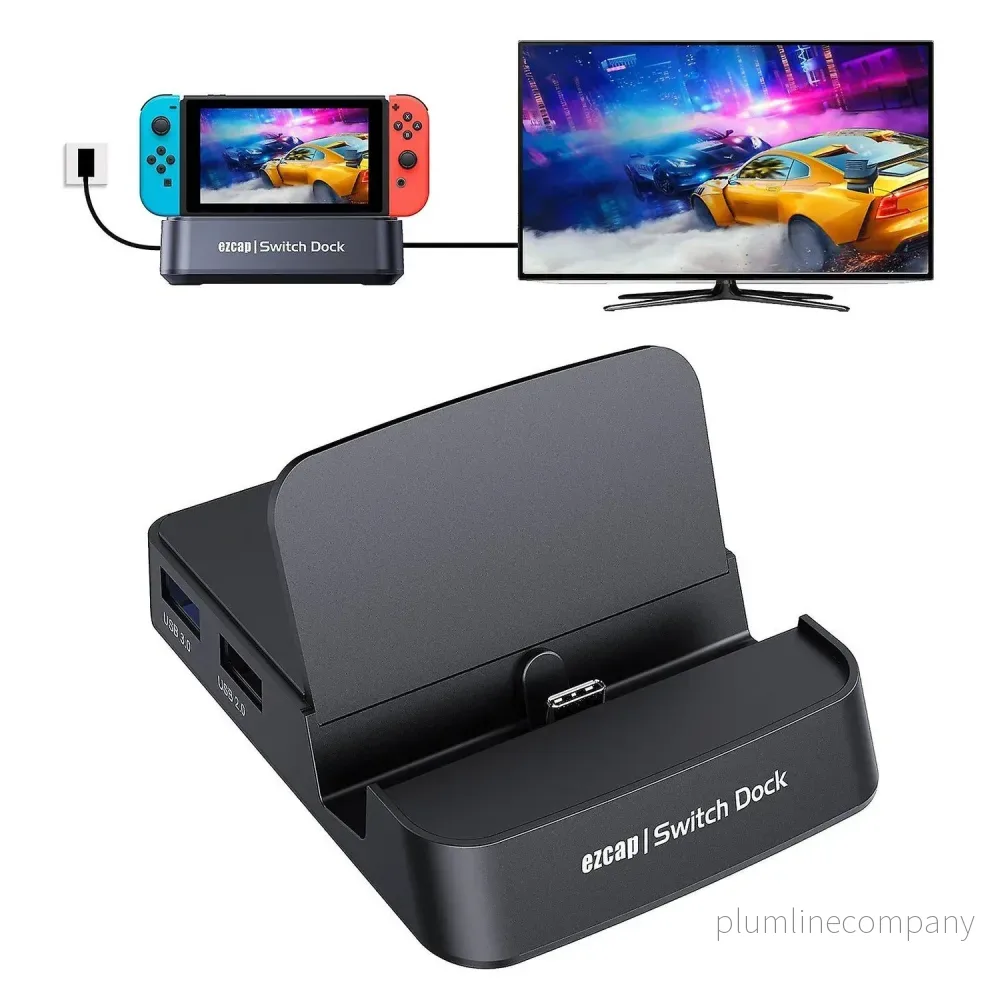 Ezcap dockningsstation och videoinspelning kompatibel med Nintendo Switch HDMI 1080p 60fps 2x USB-A - Bild 2
