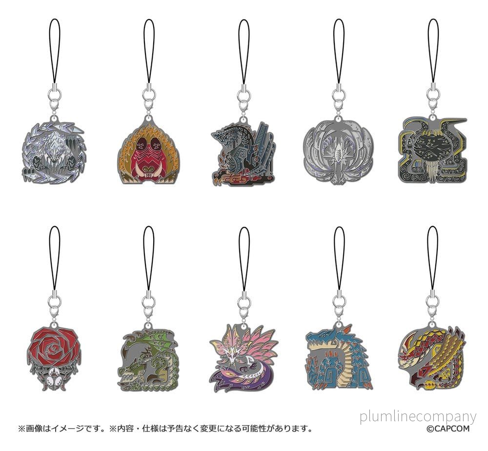 Monster Hunter Wilds Metall Nyckelring Monsterikon Vol. 2 Blind Box Sortiment (10)