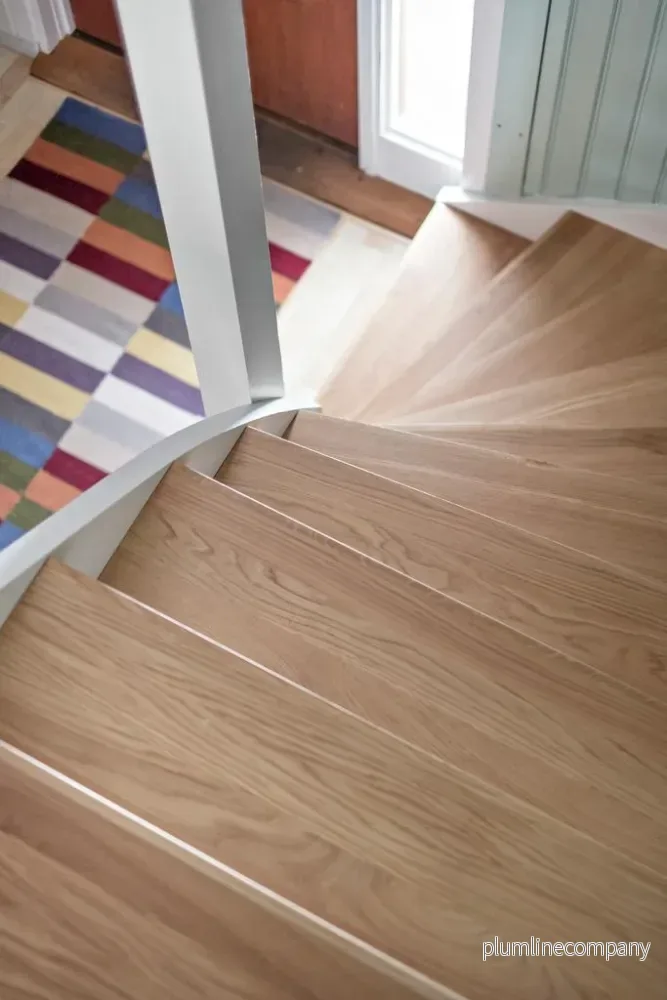 Plansteg i massiv ek för trapprenovering - Bild 3