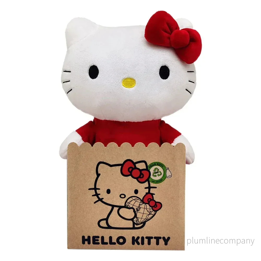 Sanrio gosedjur Hello Kitty med röd klänning 24 cm Sanrio gosedjur Hello Kitty med röd klänning 24 cm