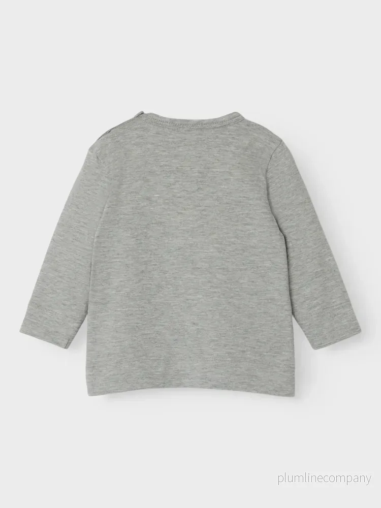 SISTA CHANSEN - Baby t-shirt - NBMLARA LS TOP - Grey Melange - Bild 3