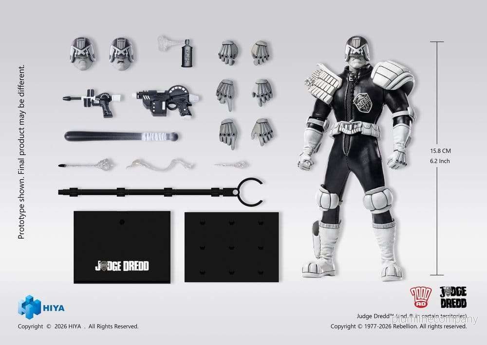 Judge Dredd Exquisite Super Actionfigur 1/12 Judge Dredd Black & White Ver. 15 cm - Bild 2