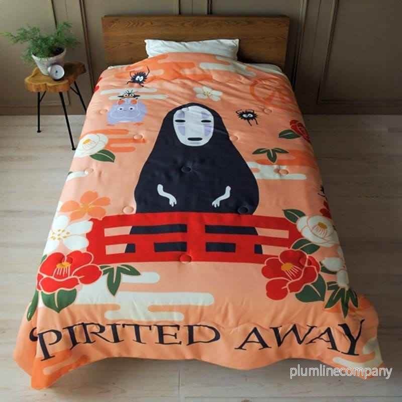 Spirited Away Natsu Täcke No Face & Blommor Spirited Away Natsu Täcke No Face & Blommor