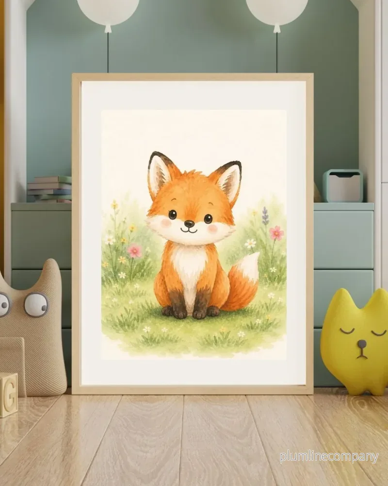 Söt rävunge – Poster för barn
